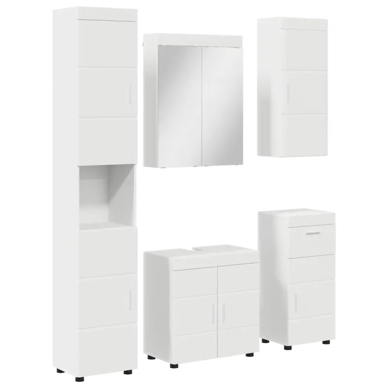 Vonios baldų rinkinys TULUM 5 pcs Balta 60 x 34 x 63 cm