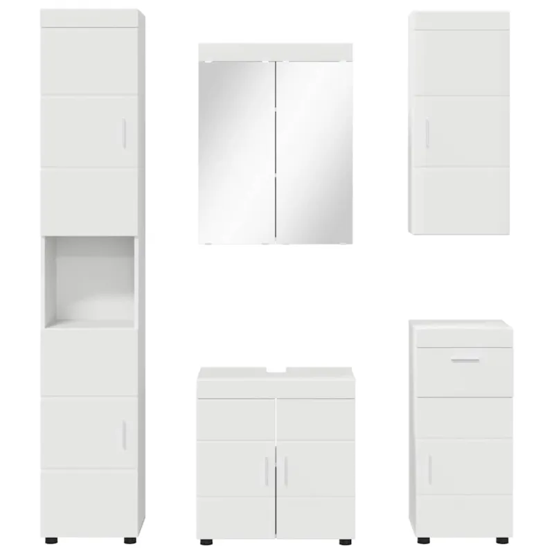 Vonios baldų rinkinys TULUM 5 pcs Balta 60 x 34 x 63 cm