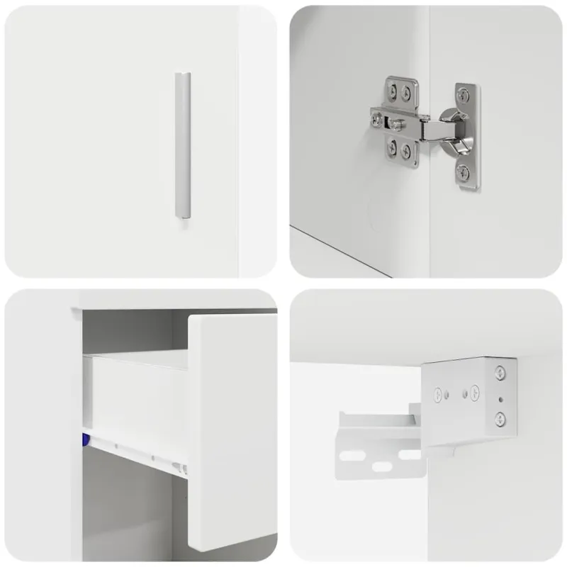 Vonios baldų rinkinys TULUM 5 pcs Balta 60 x 34 x 63 cm