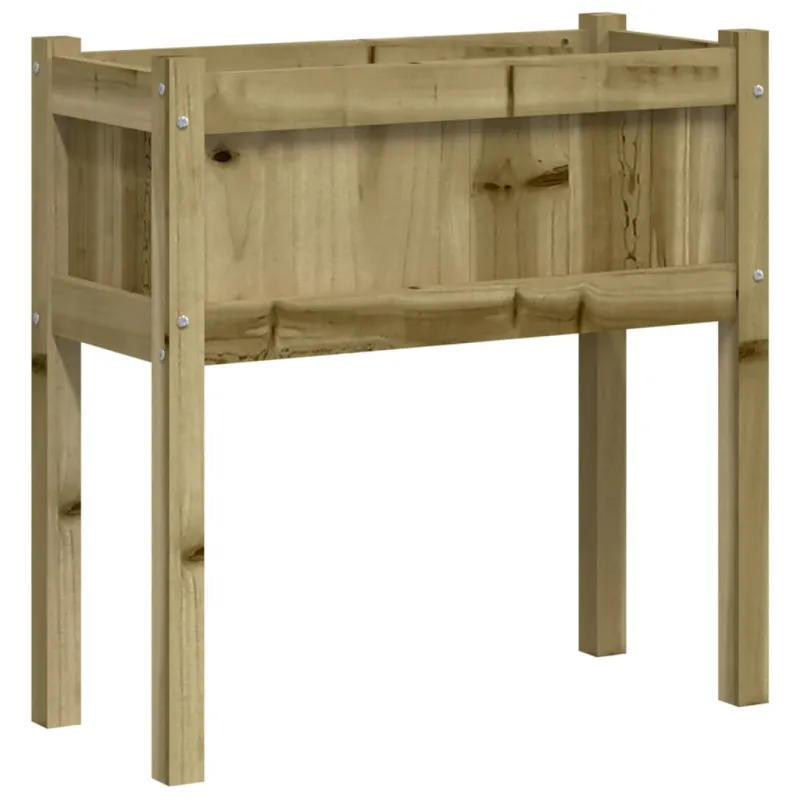 Sodo lovelis su kojelėmis, 70x31x70cm, impregnuota pušis