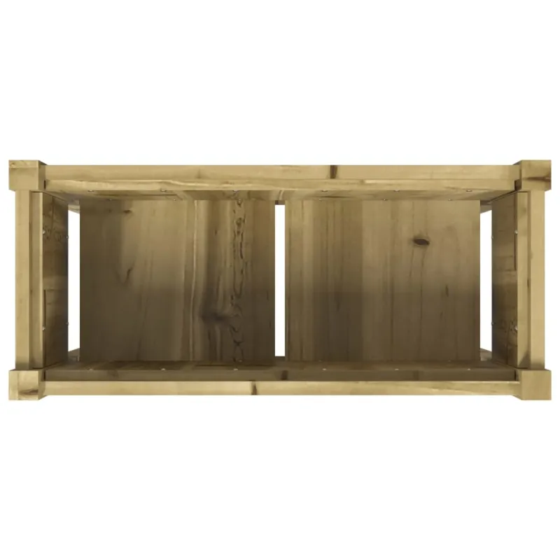 Sodo lovelis su kojelėmis, 70x31x70cm, impregnuota pušis