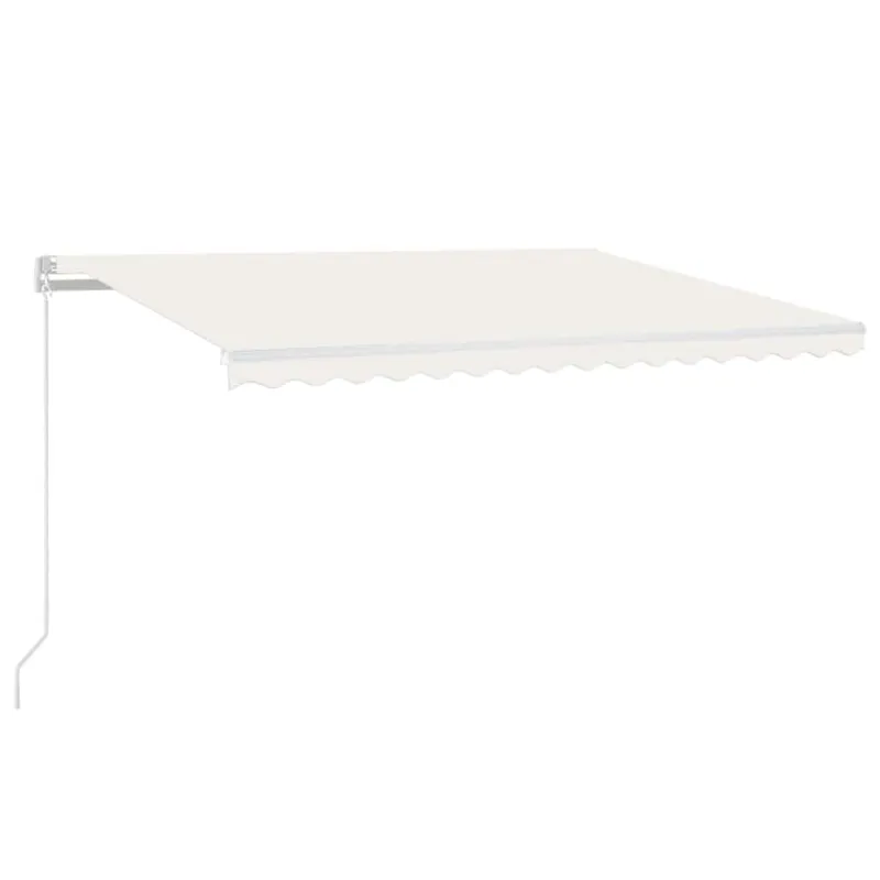 Automatinė markizė su LED/vėjo jutikliu, kreminė, 450x300cm