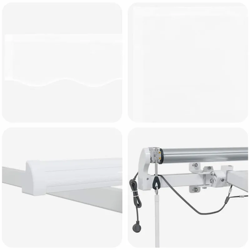 Ištraukiama markizė Balta 350 x 250 cm Poliesteris ir Metalas