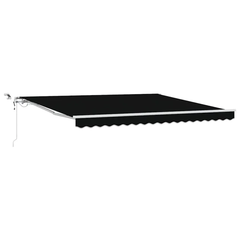 Ištraukiama markizė Juoda 400 × 300 cm Poliesteris ir Metalas