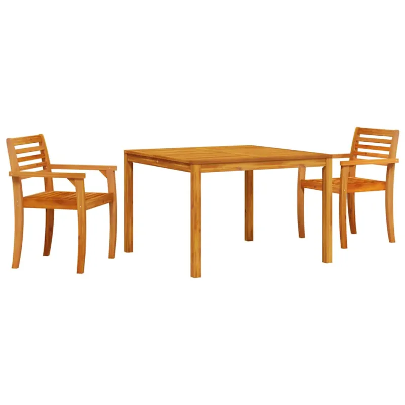 Sodo valgomojo komplektas 3 pcs Ruda Kietos akacijos mediena