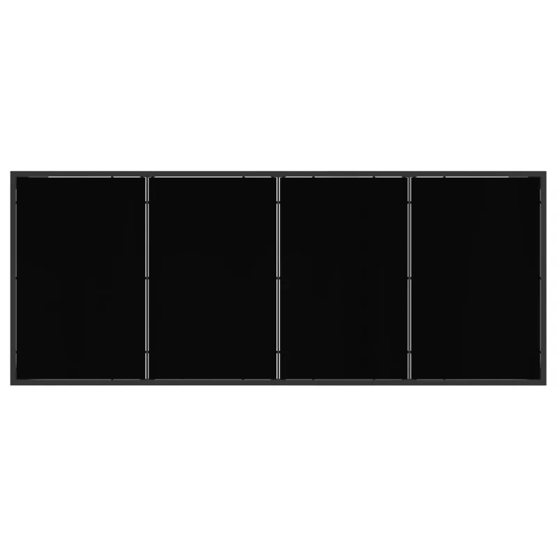 Sodo valgomojo komplektas 9 pcs Juoda ir Antracitas