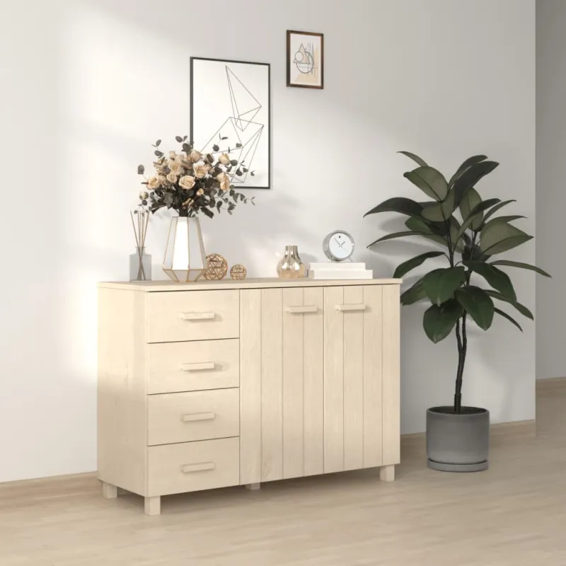 Šoninė spintelė HAMAR, medaus ruda, 113x40x80cm, pušies masyvas
