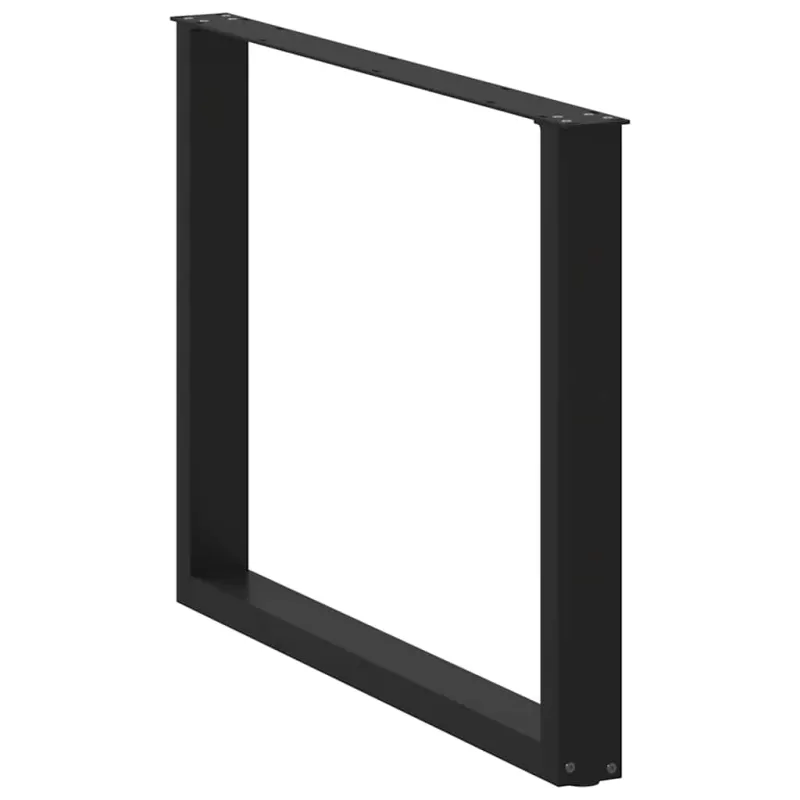 Valgomojo stalo kojelės, 3 vnt., juodos, 100x(72-73) cm, plienas, U formos