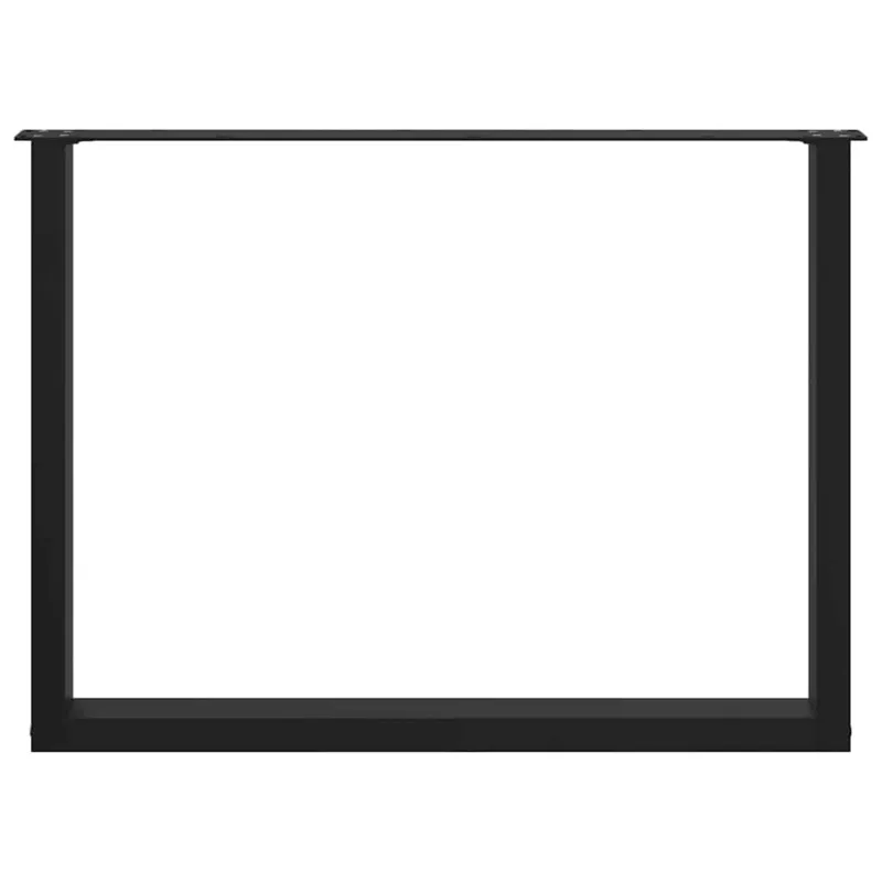Valgomojo stalo kojelės, 3 vnt., juodos, 100x(72-73) cm, plienas, U formos