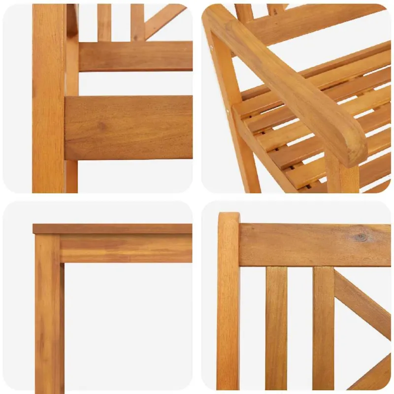Sodo valgomojo komplektas 3 pcs Ruda Akacijos medienos masyvas