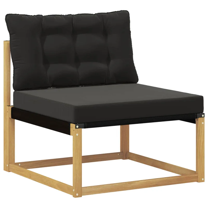 Lauko sofos komplektas 8 pcs Balta ir juoda