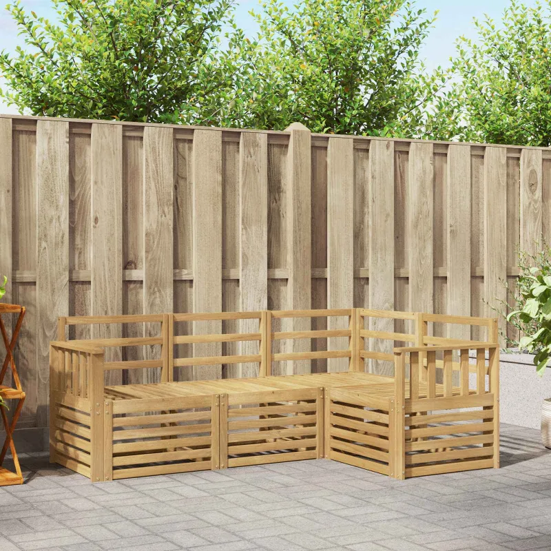 Sofų komplektai 4 pcs Balta 187,5 x 128,5 x 73 cm
