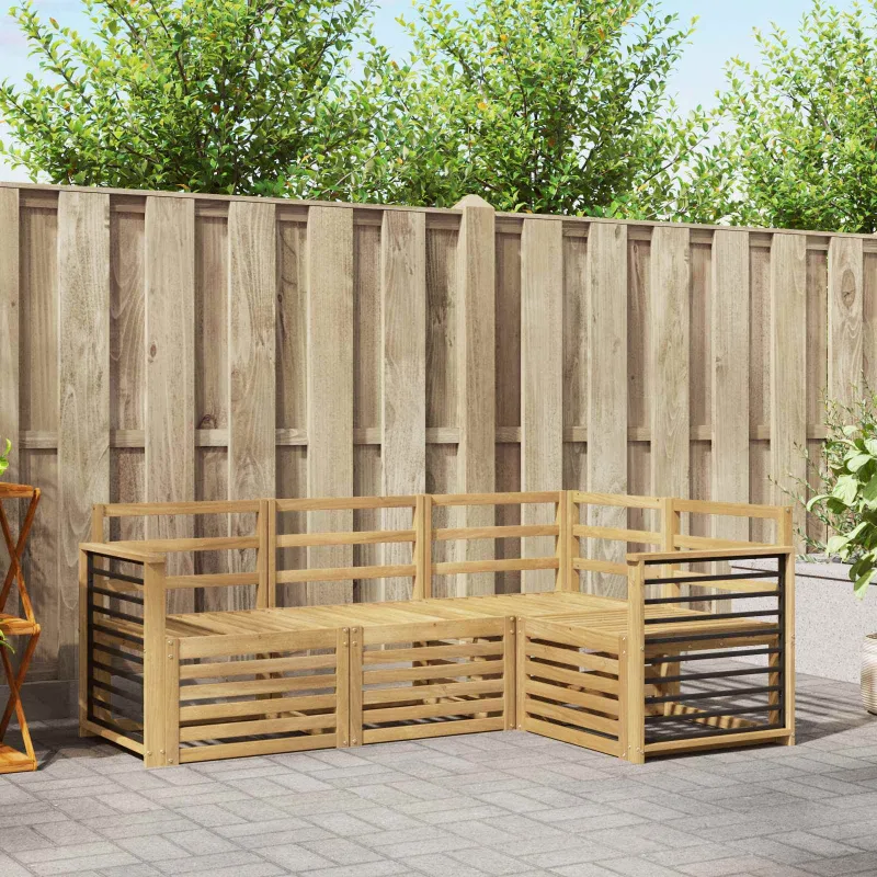 Sofų komplektai 4 pcs Balta 187,5 x 128,5 x 73 cm
