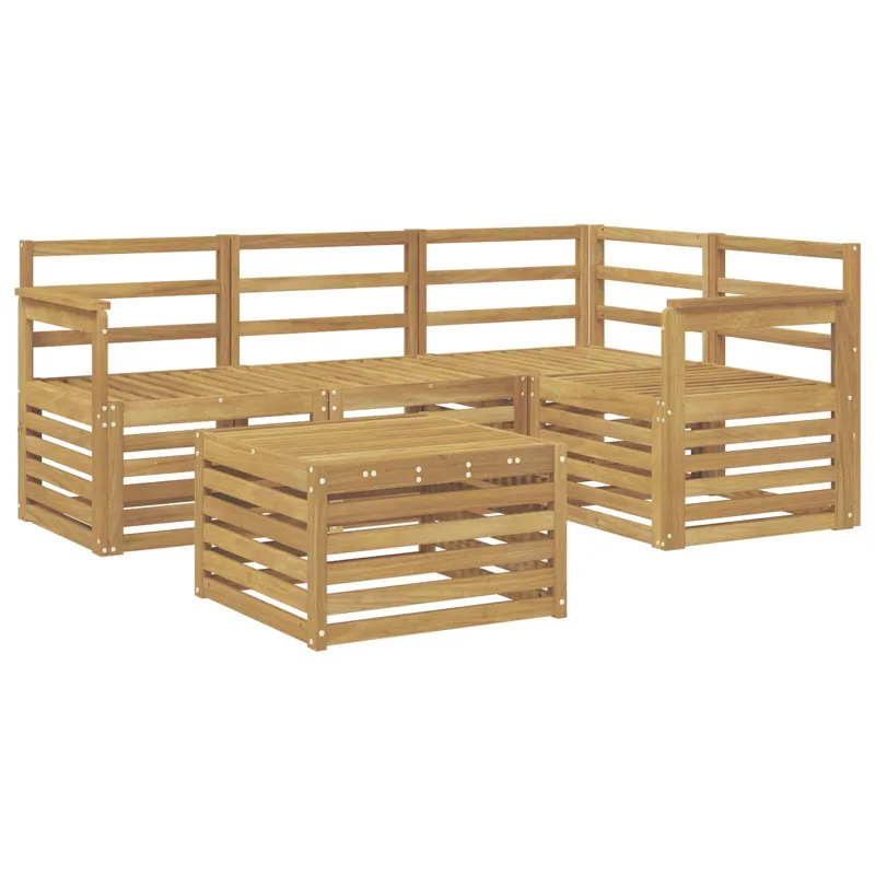 Lauko sofos komplektas 5 pcs Balta 59 x 59 x 37 cm