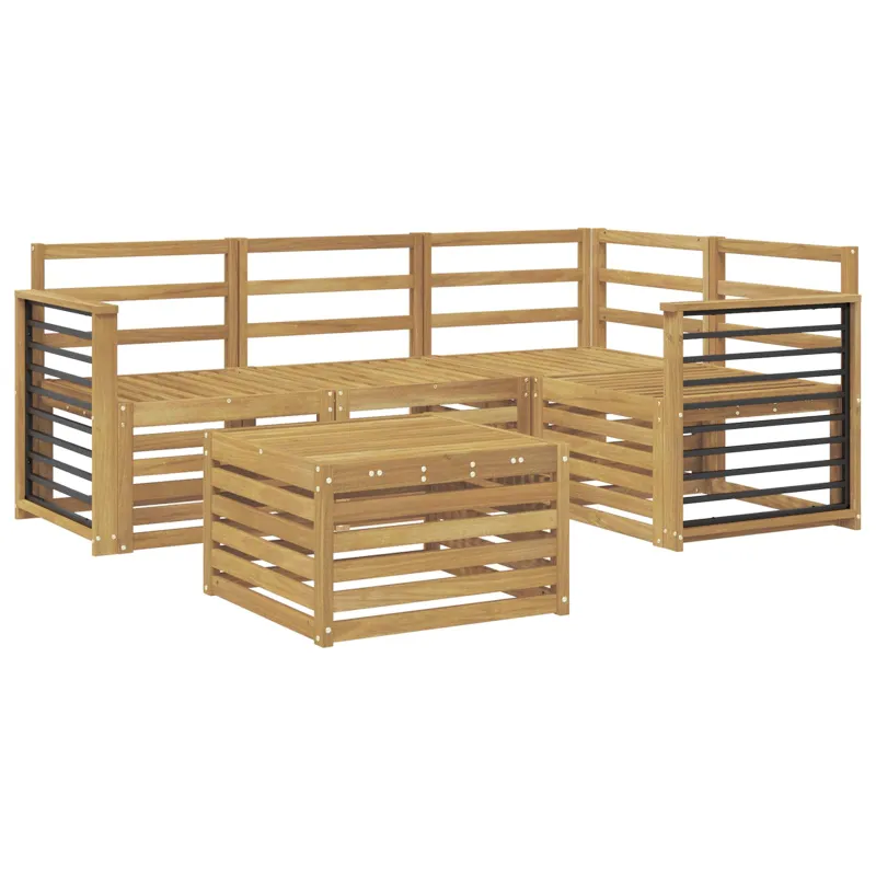 Lauko sofos komplektas 5 pcs Balta 59 x 59 x 37 cm