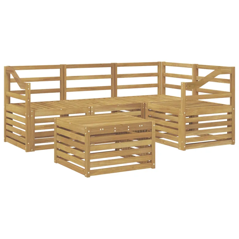 Lauko sofos komplektas 5 pcs Balta 59 x 59 x 37 cm
