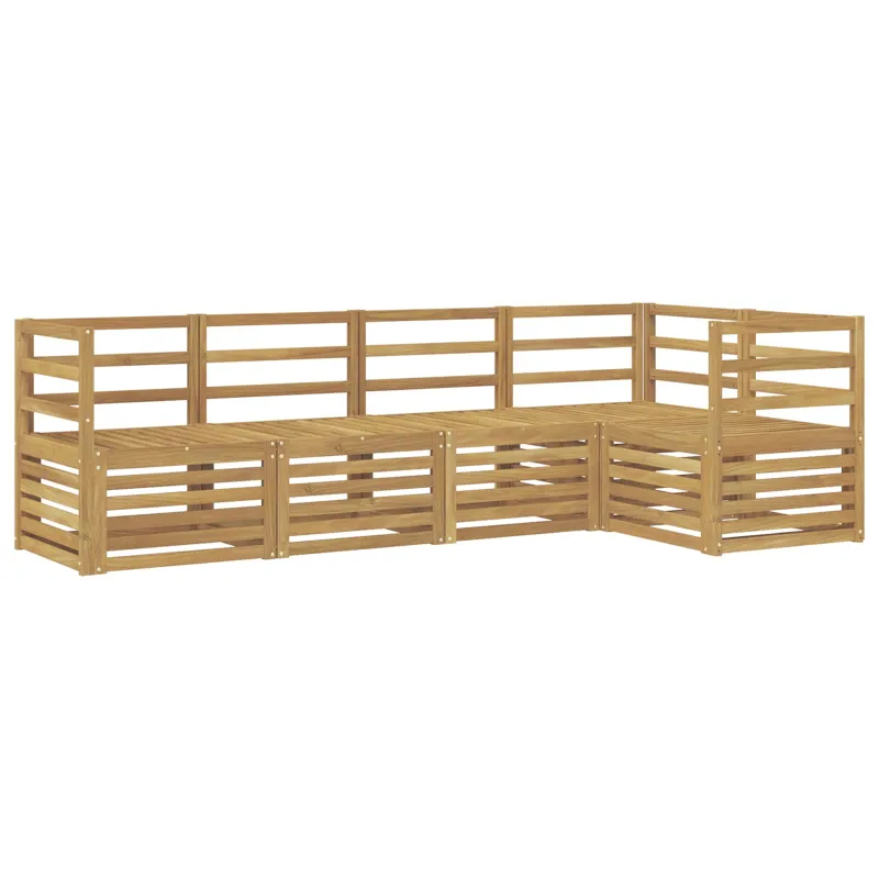 Lauko sofos komplektas 5 pcs Balta 245 x 126,5 x 73 cm