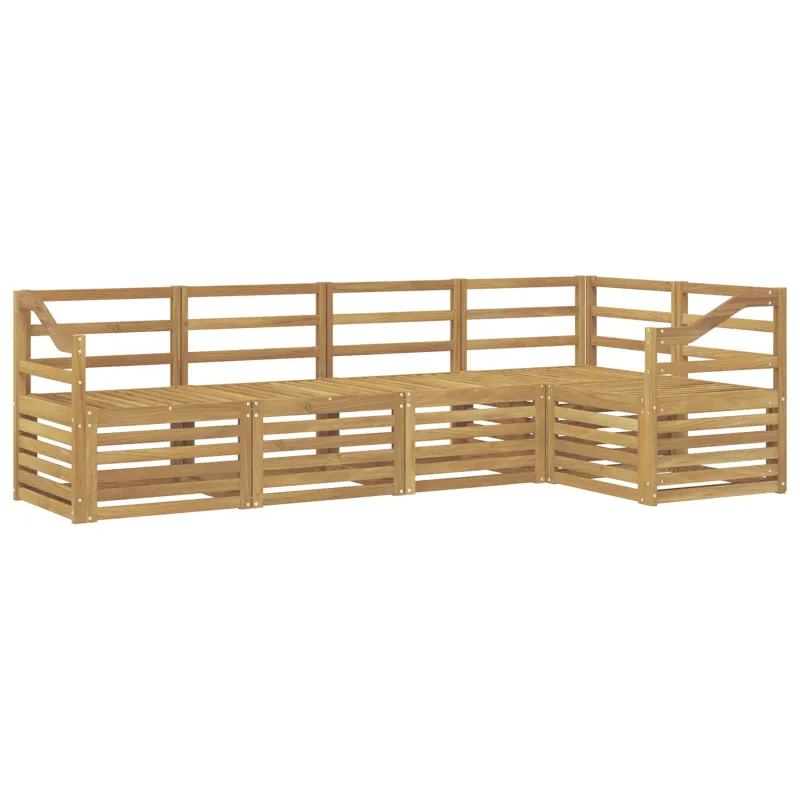 Lauko sofos komplektas 5 pcs Balta 245 x 126,5 x 73 cm