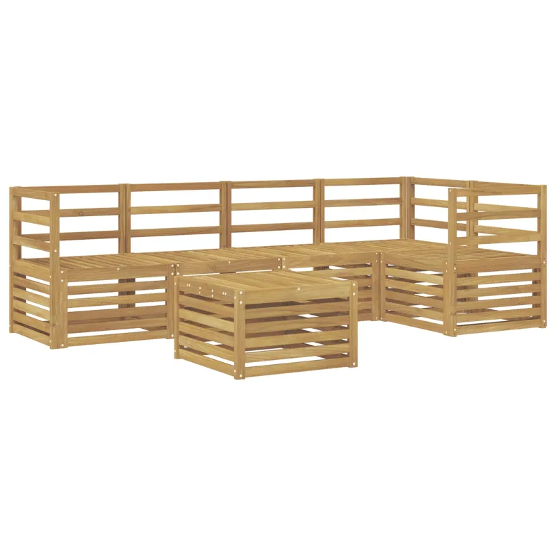 Lauko sofos komplektas 6 pcs Balta 59 x 59 x 37 cm