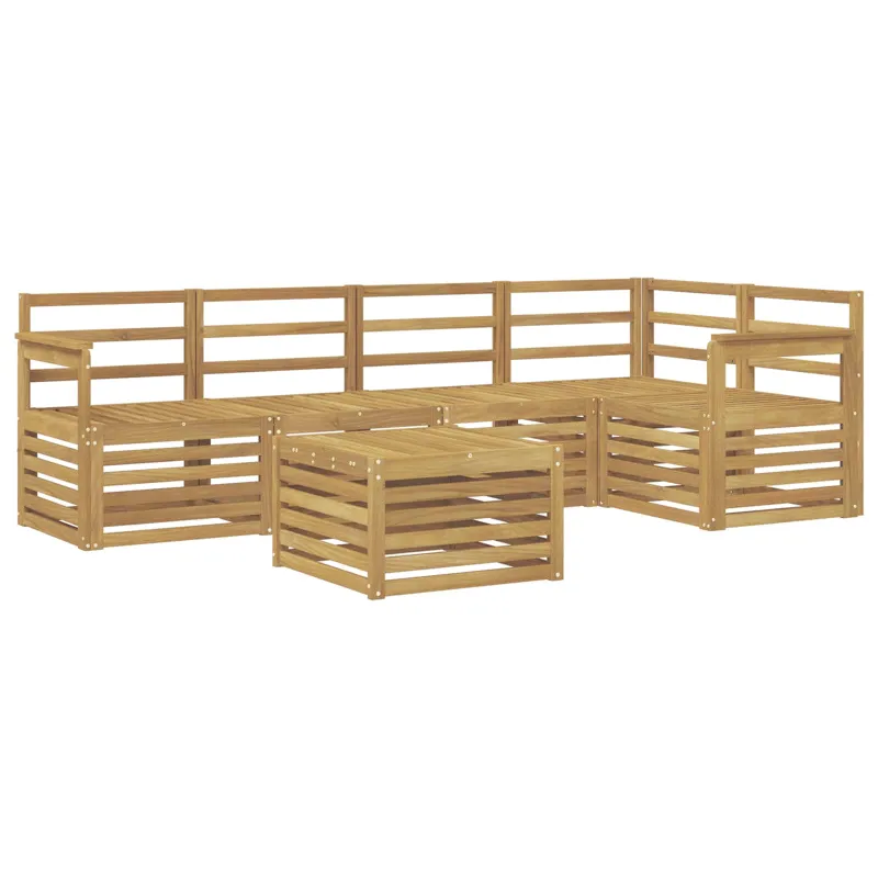 Lauko sofos komplektas 6 pcs Balta 59 x 59 x 37 cm