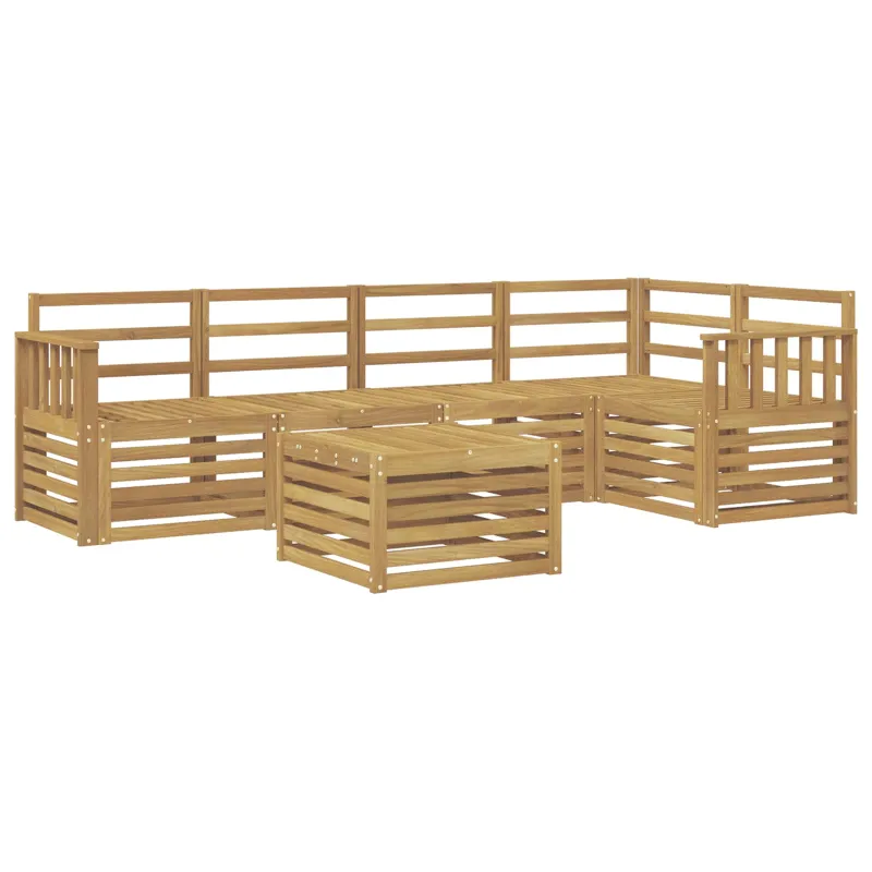 Lauko sofos komplektas 6 pcs Balta 59 x 59 x 37 cm