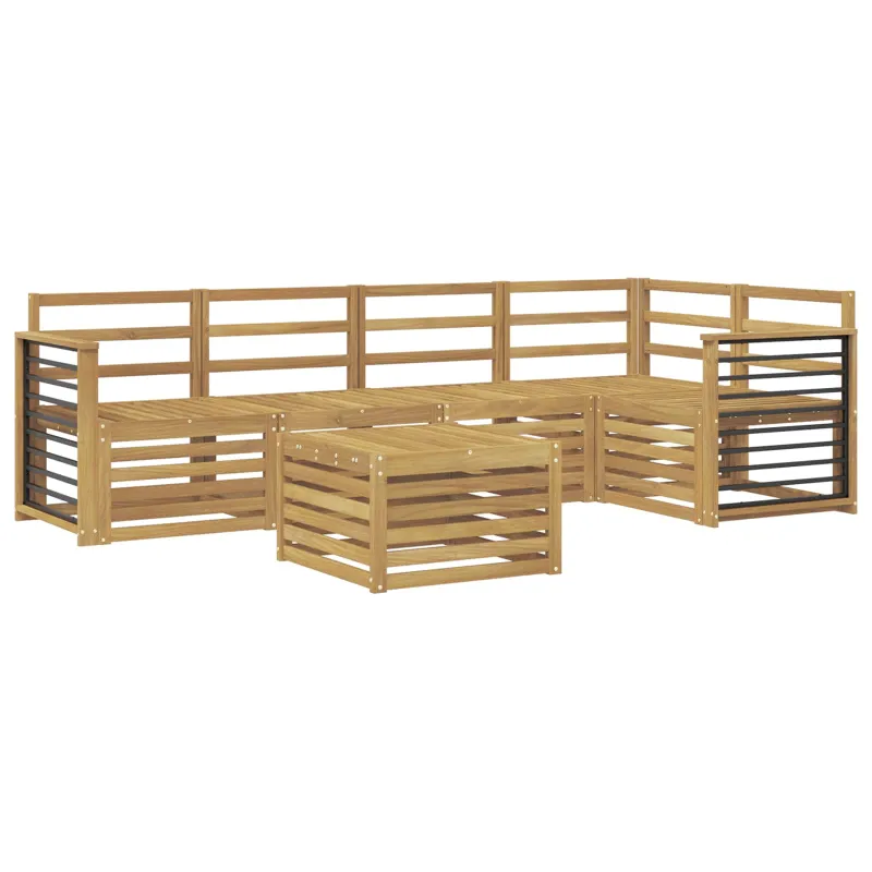 Lauko sofos komplektas 6 pcs Balta 59 x 59 x 37 cm
