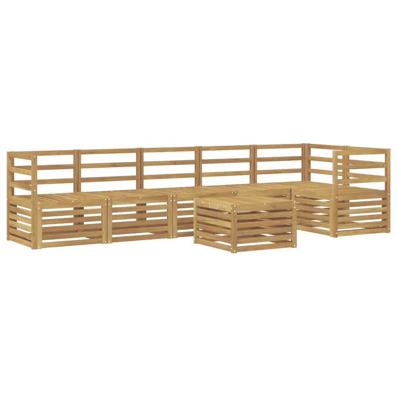 Lauko sofos komplektas 7 pcs Balta 59 x 59 x 37 cm