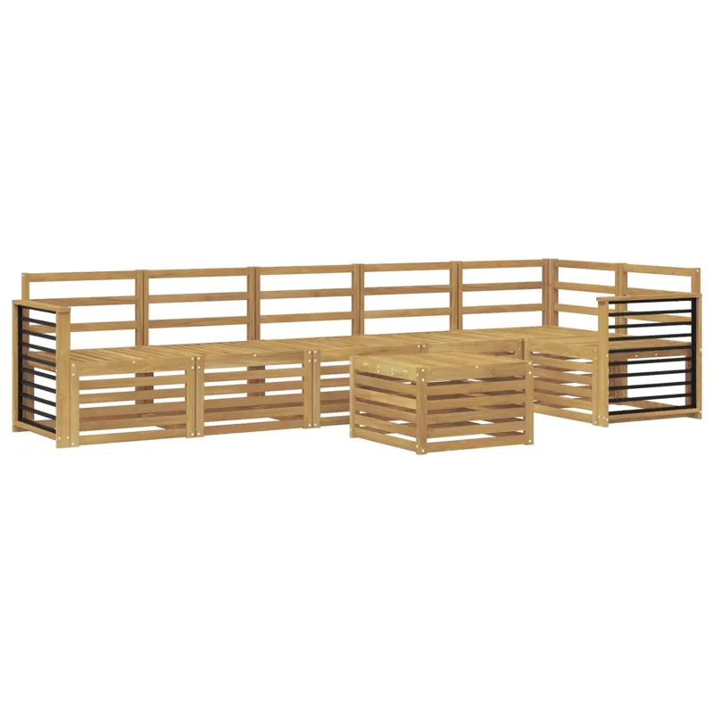 Lauko sofos komplektas 7 pcs Balta 59 x 59 x 37 cm