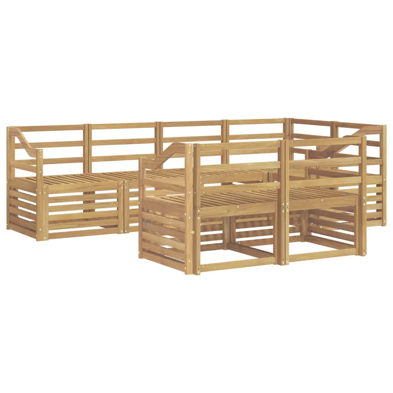 Lauko sofos komplektas 7 pcs Balta 245 x 126,5 x 73 cm