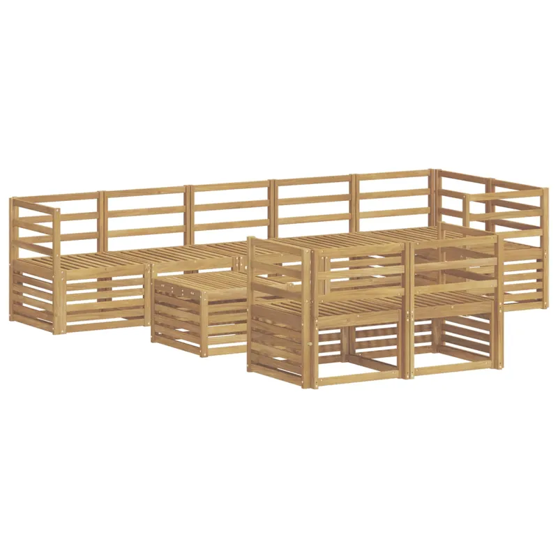 Lauko sofos komplektas 9 pcs Balta 59 x 59 x 37 cm