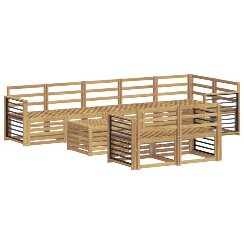 Lauko sofos komplektas 9 pcs Balta 59 x 59 x 37 cm