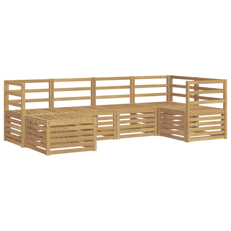 Lauko sofos komplektas 6 pcs Balta Poliesteris