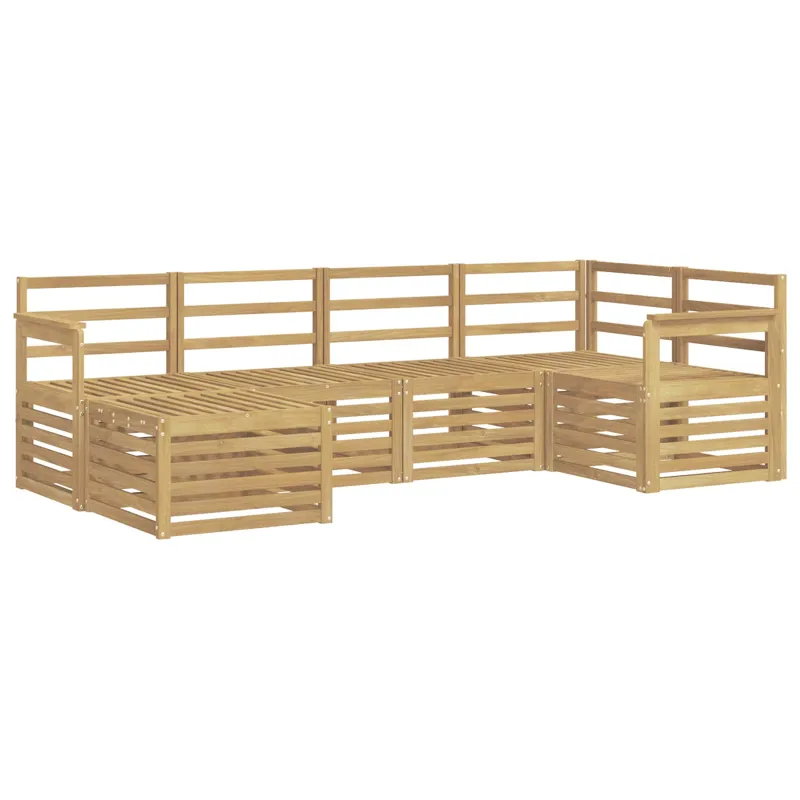 Lauko sofos komplektas 6 pcs Balta Poliesteris