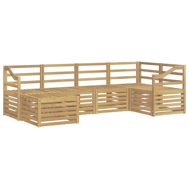 Lauko sofos komplektas 6 pcs Balta Poliesteris