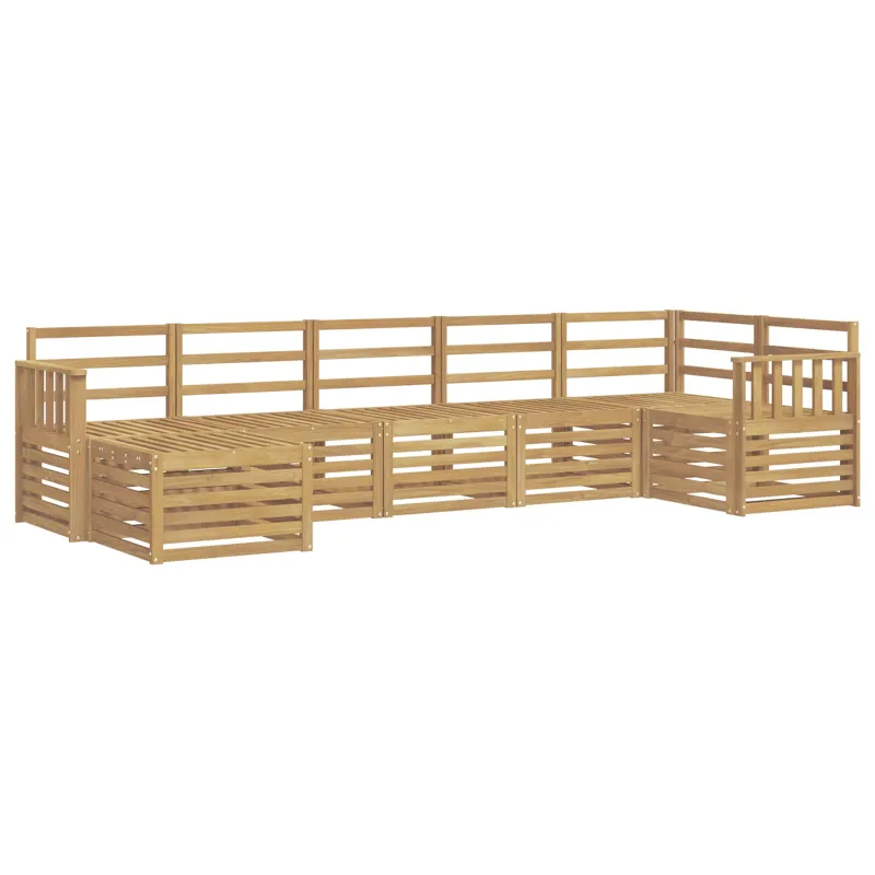 Lauko sofos komplektas 7 pcs Balta