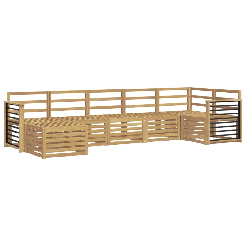 Lauko sofos komplektas 7 pcs Balta