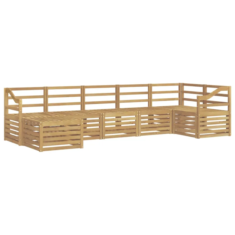 Lauko sofos komplektas 7 pcs Balta
