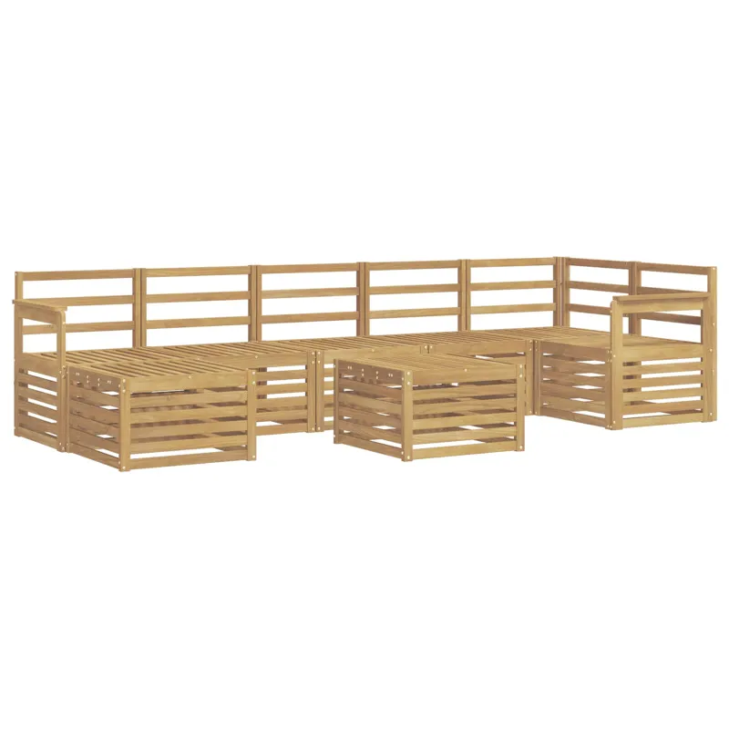 Lauko sofos komplektas 8 pcs Balta 59 x 59 x 37 cm