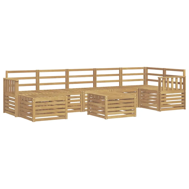 Lauko sofos komplektas 8 pcs Balta 59 x 59 x 37 cm