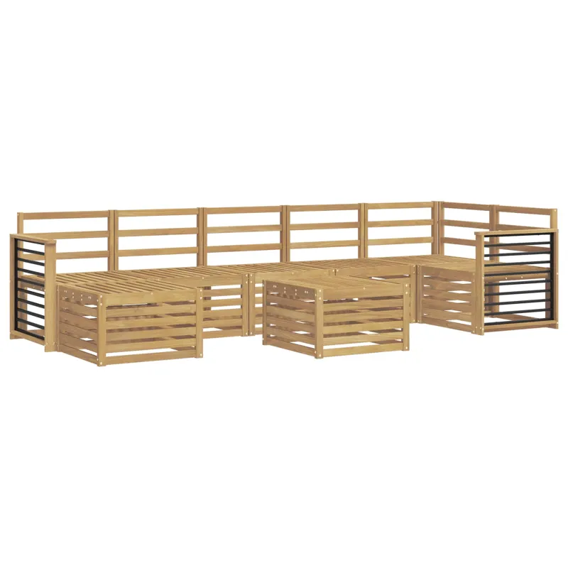 Lauko sofos komplektas 8 pcs Balta 59 x 59 x 37 cm