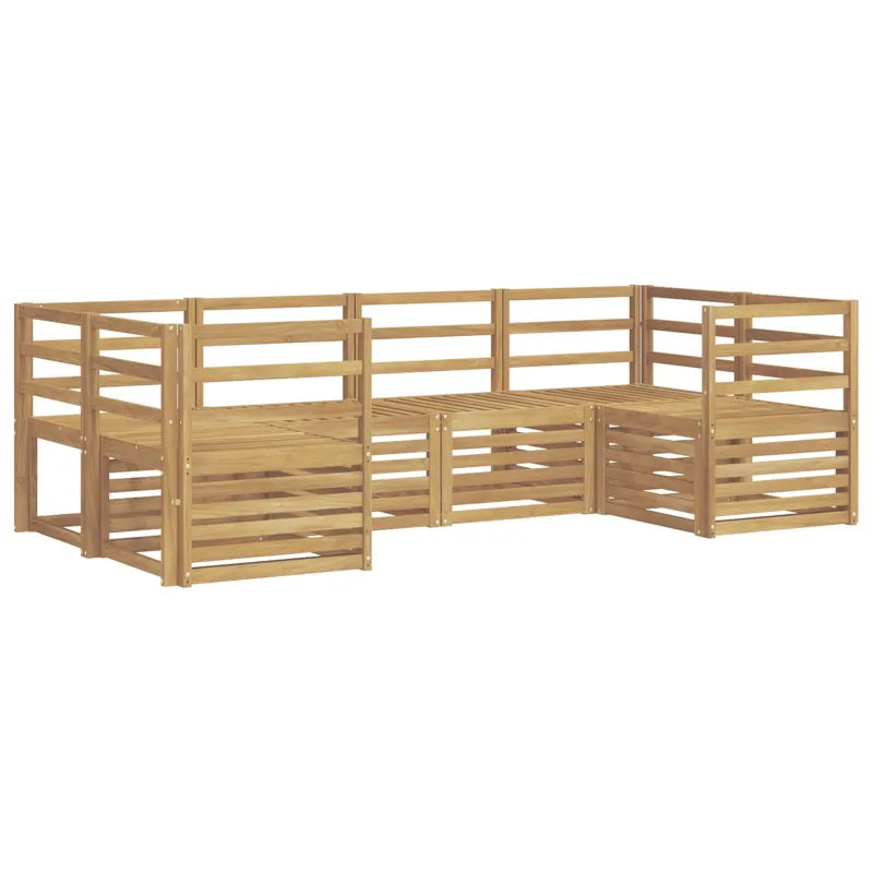 Lauko sofos komplektas 6 pcs Balta 245 x 126,5 x 73 cm
