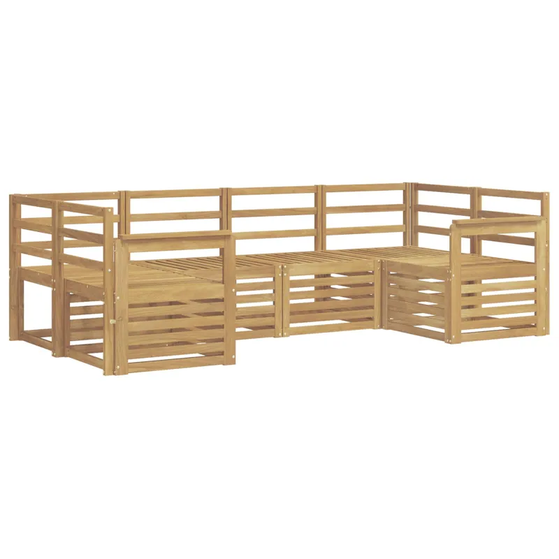 Lauko sofos komplektas 6 pcs Balta 245 x 128,5 x 73 cm