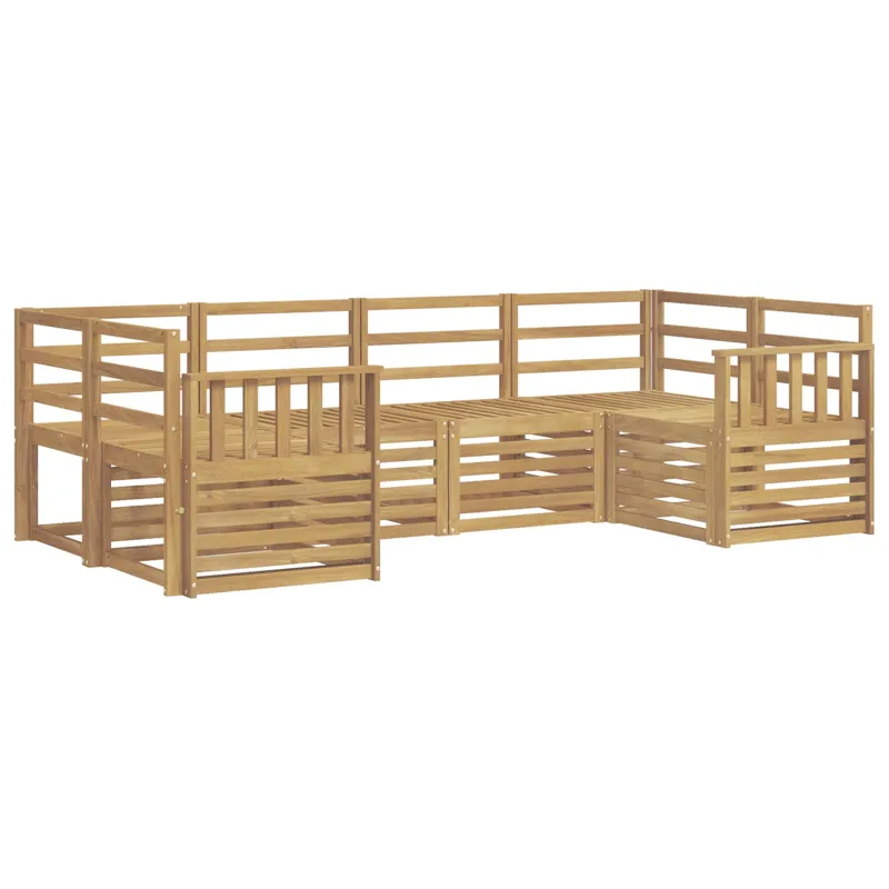 Lauko sofos komplektas 6 pcs Balta 245 x 128,5 x 73 cm