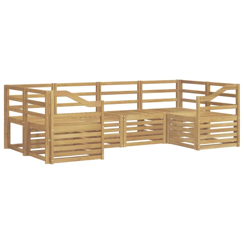 Lauko sofos komplektas 6 pcs Balta 245 x 126,5 x 73 cm