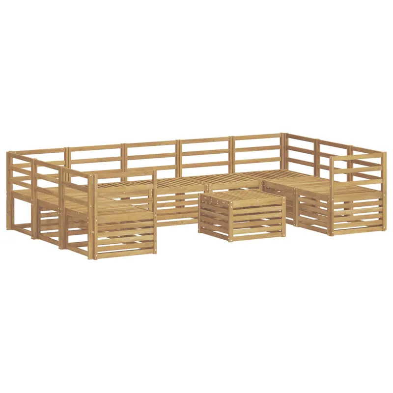 Lauko sofos komplektas 10 pcs Balta 59 x 59 x 37 cm