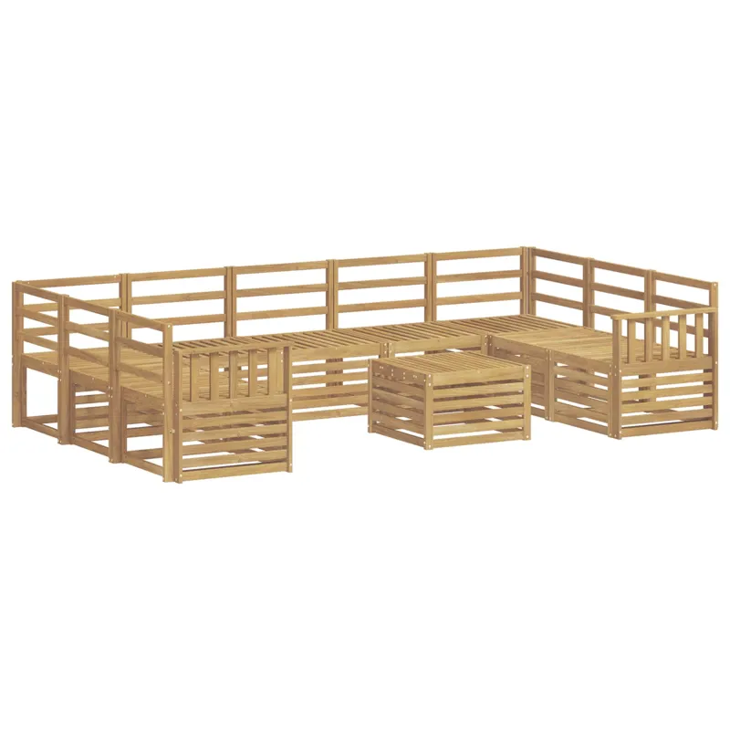 Lauko sofos komplektas 10 pcs Balta 59 x 59 x 37 cm