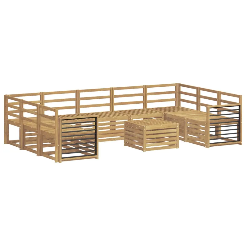 Lauko sofos komplektas 10 pcs Balta 59 x 59 x 37 cm