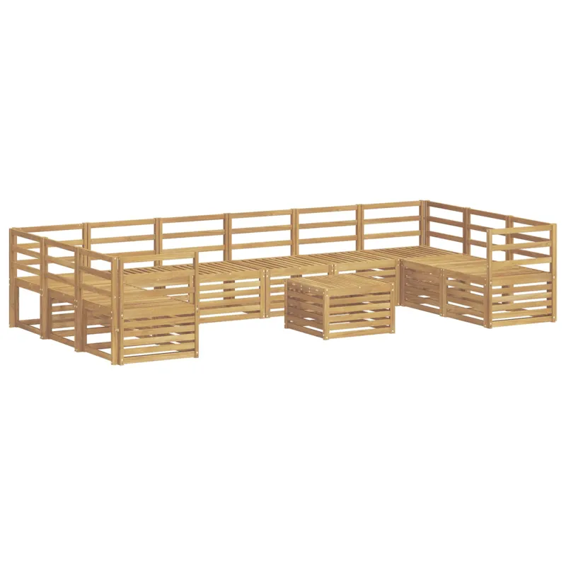 Lauko sofos komplektas 11 pcs Balta 59 x 59 x 37 cm