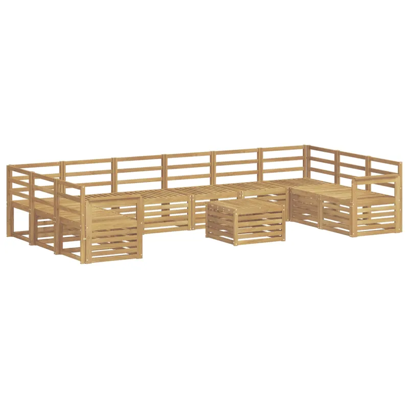 Lauko sofos komplektas 11 pcs Balta 59 x 59 x 37 cm