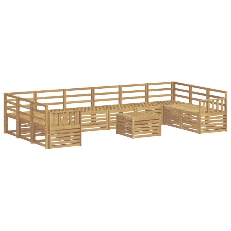 Lauko sofos komplektas 11 pcs Balta 59 x 59 x 37 cm